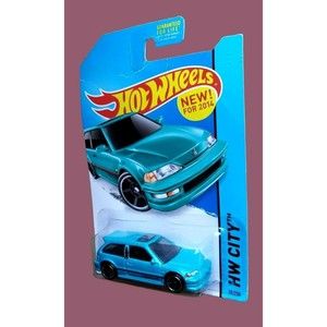 Hot Wheels 1990 Honda Civic EF HW CITY 2014 Night Burnerz 30/250 TEAL 1:64 HTF